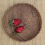Max Kitchen Equipment Wooden Round Plate Food/Bakery/Fruit Dish Wood Gift 18cm