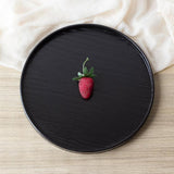 Max Wooden Food Serving Tray Round Fruit Breakfast Tea Coffee Dish Plate  24cm