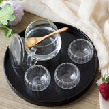 Max Wooden Food Serving Tray Round Fruit Breakfast Tea Coffee Dish Plate  30cm