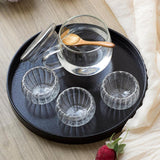 Max Wooden Food Serving Tray Round Fruit Breakfast Tea Coffee Dish Plate  30cm