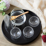 Max Wooden Food Serving Tray Round Fruit Breakfast Tea Coffee Dish Plate  33cm
