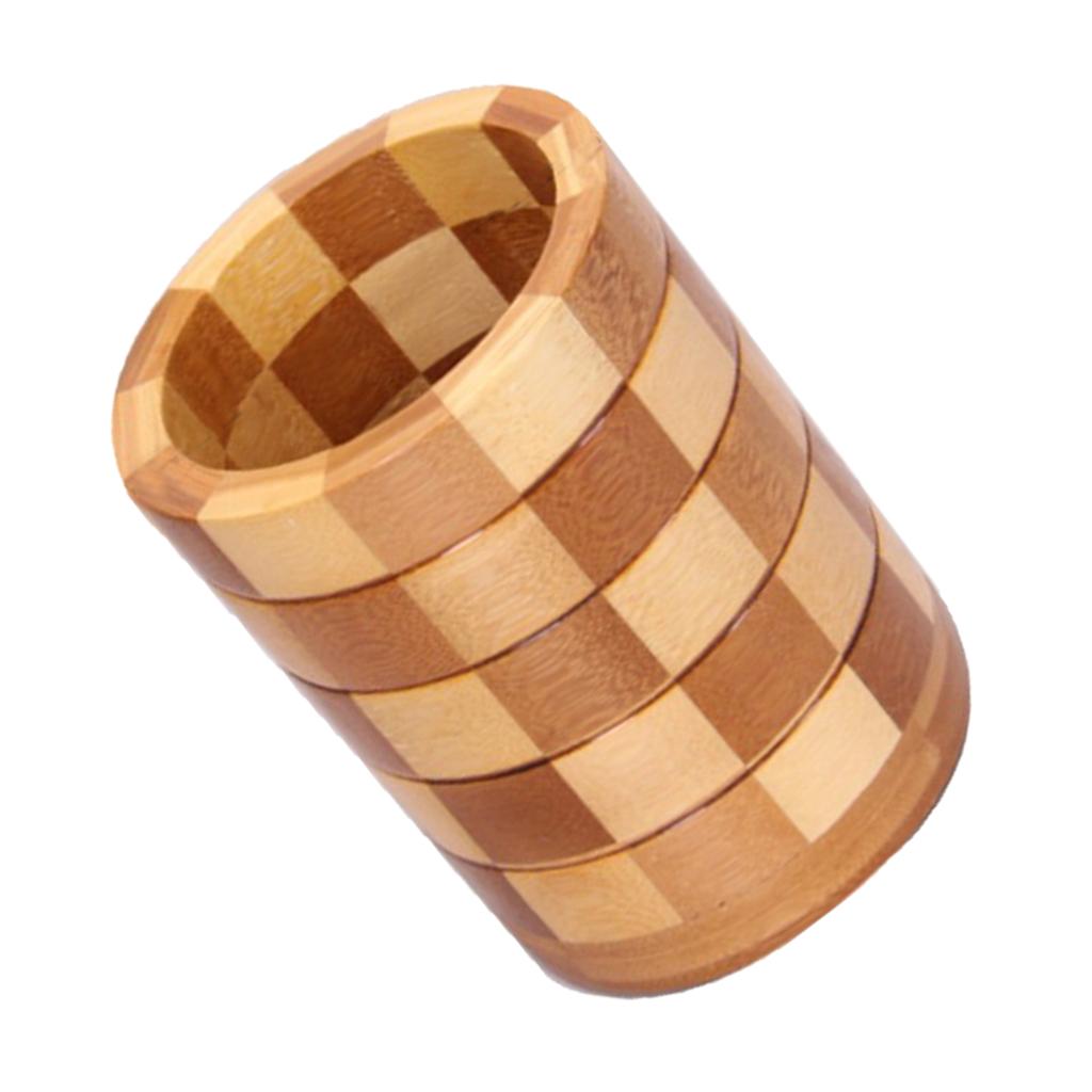 Max Natural Bamboo Kitchen Chopsticks Utensils Holder Non Slip 9.5x12cm Round B