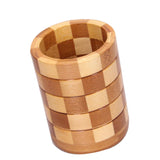 Max Natural Bamboo Kitchen Chopsticks Utensils Holder Non Slip 9.5x12cm Round B