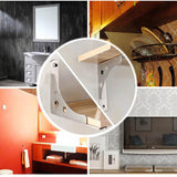 Max 2pcs DIY Shelf Support Wall Mount Angle Shelving Brackets Storage 10 inch