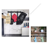 Max Stainless Steel Hooks Wall Mounted Coat Rack Organizer Hook Rail 4 Hooks