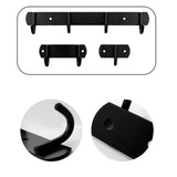Max Stainless Steel Hooks Wall Mounted Coat Rack Organizer Hook Rail 4 Hooks