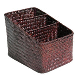 Max 3 Grids Desktop Storage Box Holder Organizer Home Office Livingroom Coffee