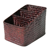Max 3 Grids Desktop Storage Box Holder Organizer Home Office Livingroom Coffee