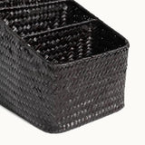 Max 3 Grids Desktop Storage Box Holder Organizer Home Office Livingroom black