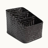 Max 3 Grids Desktop Storage Box Holder Organizer Home Office Livingroom black