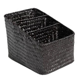 Max 3 Grids Desktop Storage Box Holder Organizer Home Office Livingroom black