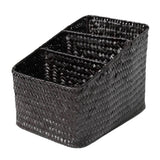 Max 3 Grids Desktop Storage Box Holder Organizer Home Office Livingroom black