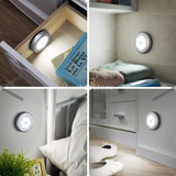 Max Auto Motion Sensor Infrared Toilet Night Light Cabinet Stair Lamp Silver Shell Warm White Light