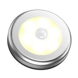 Max Auto Motion Sensor Infrared Toilet Night Light Cabinet Stair Lamp Silver Shell Warm White Light