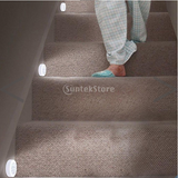 Max Auto Motion Sensor Infrared Toilet Night Light Cabinet Stair Lamp Silver Shell Warm White Light