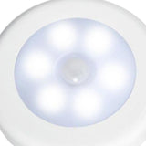 Max Auto Motion Sensor Infrared Toilet Night Light Cabinet Stair Lamp White shell positive white light