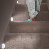 Max Auto Motion Sensor Infrared Toilet Night Light Cabinet Stair Lamp White shell positive white light