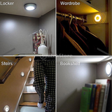 Max Auto Motion Sensor Infrared Toilet Night Light Cabinet Stair Lamp White shell positive white light