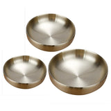 Max Stainless Steel Noodles Bowl Dinner Soup Fruit Bowl Kitchenware Gold 19cm