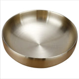 Max Stainless Steel Noodles Bowl Dinner Soup Fruit Bowl Kitchenware Gold 19cm
