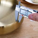 Max Stainless Steel Noodles Bowl Dinner Soup Fruit Bowl Kitchenware Gold 19cm