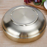 Max Stainless Steel Noodles Bowl Dinner Soup Fruit Bowl Kitchenware Gold 19cm