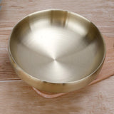 Max Stainless Steel Noodles Bowl Dinner Soup Fruit Bowl Kitchenware Gold 19cm