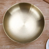 Max Stainless Steel Noodles Bowl Dinner Soup Fruit Bowl Kitchenware Gold 19cm