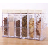 Max Multi-function Spice Jars Rack Condiment Pot Container Organizer White Lid