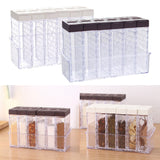 Max Multi-function Spice Jars Rack Condiment Pot Container Organizer White Lid