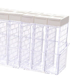Max Multi-function Spice Jars Rack Condiment Pot Container Organizer White Lid