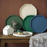 Max Colorful Wood Dried Fruit Plate Snacks Dessert Serving Tray Creamy White