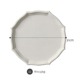 Max Colorful Wood Dried Fruit Plate Snacks Dessert Serving Tray Creamy White