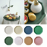 Max Colorful Wood Dried Fruit Plate Snacks Dessert Serving Tray Creamy White