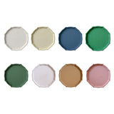 Max Colorful Wood Dried Fruit Plate Snacks Dessert Serving Tray Creamy White