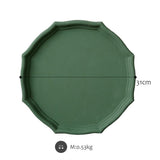 Max Colorful Wood Dried Fruit Plate Snacks Dessert Serving Tray Dark Green