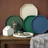 Max Colorful Wood Dried Fruit Plate Snacks Dessert Serving Tray Dark Green