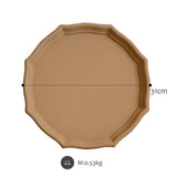 Max Colorful Wood Dried Fruit Plate Snacks Dessert Serving Tray Brown