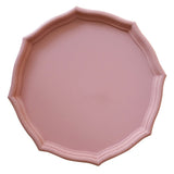 Max Colorful Wood Dried Fruit Plate Snacks Dessert Serving Tray Pink