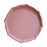 Max Colorful Wood Dried Fruit Plate Snacks Dessert Serving Tray Pink