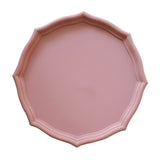 Max Colorful Wood Dried Fruit Plate Snacks Dessert Serving Tray Pink