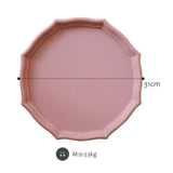 Max Colorful Wood Dried Fruit Plate Snacks Dessert Serving Tray Pink