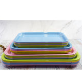 Max Melamine Hotel Serving Tray Dishes Cup Glass Cake Rectangular Tray White S
