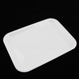 Max Melamine Hotel Serving Tray Dishes Cup Glass Cake Rectangular Tray White S
