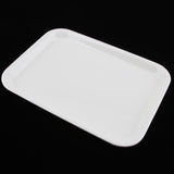 Max Melamine Hotel Serving Tray Dishes Cup Glass Cake Rectangular Tray White S