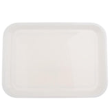 Max Melamine Hotel Serving Tray Dishes Cup Glass Cake Rectangular Tray White S
