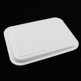 Max Melamine Hotel Serving Tray Dishes Cup Glass Cake Rectangular Tray White S