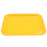 Max Melamine Hotel Serving Tray Dishes Cup Glass Cake Rectangular Tray Yellow XL