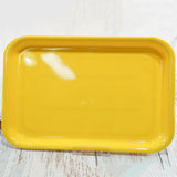 Max Melamine Hotel Serving Tray Dishes Cup Glass Cake Rectangular Tray Yellow XL