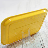 Max Melamine Hotel Serving Tray Dishes Cup Glass Cake Rectangular Tray Yellow XL